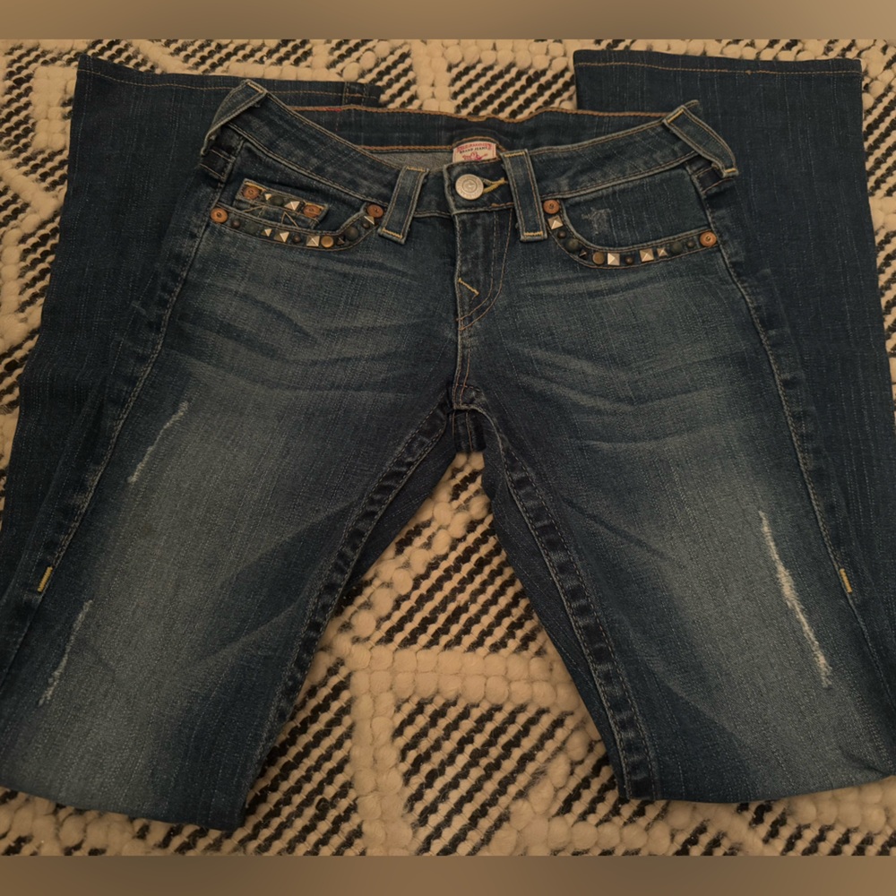 True Religion Dark Blue Boot Cut Jeans
